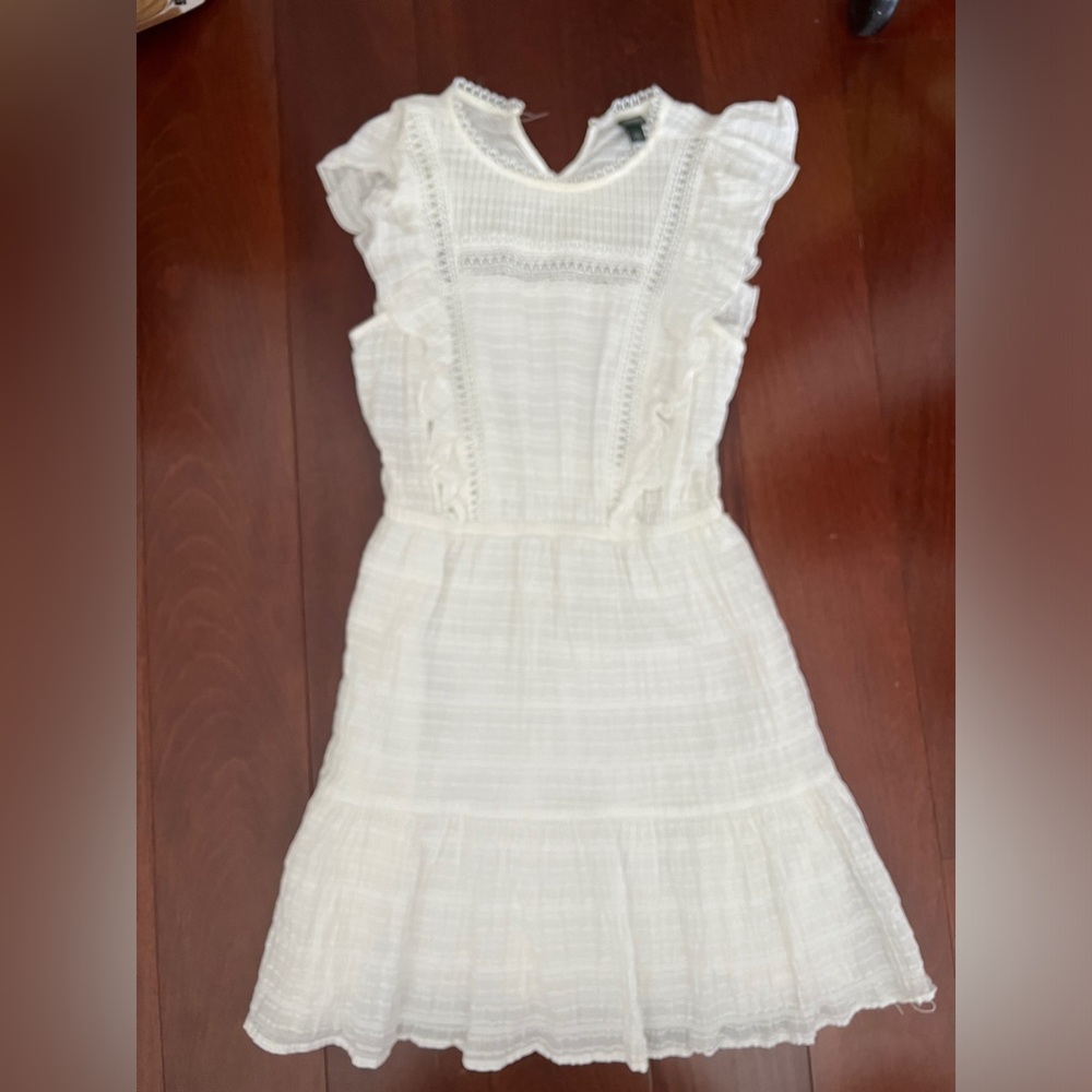 Wild fable white ruffle mini dress